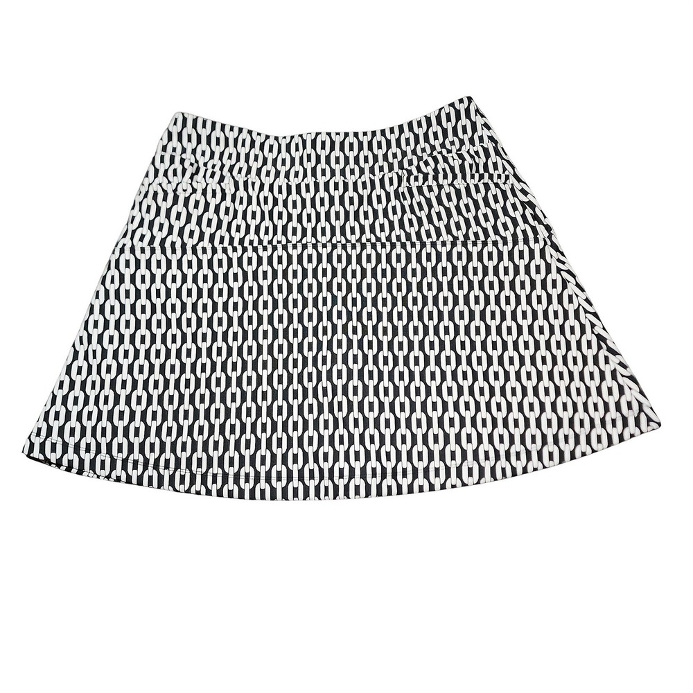 Tail Tech Skort M Black White Chains Mini Skirt Athletic Pickleball Tennis Golf